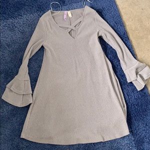 Grey Front Cross Dress